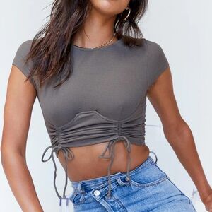 Princess Polly Stormi Top Khaki